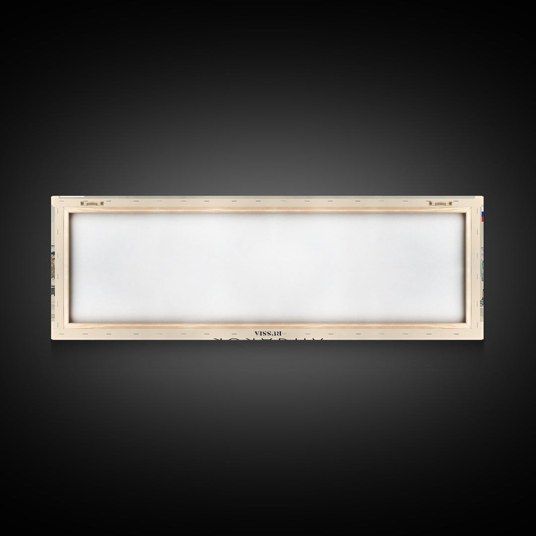 Angarsk Russia Panoramic Travel Poster, Framed Canvas Print or Metal Wall Art, Travel Art, Home Decor, Panoramic Painting, Midcentury Art