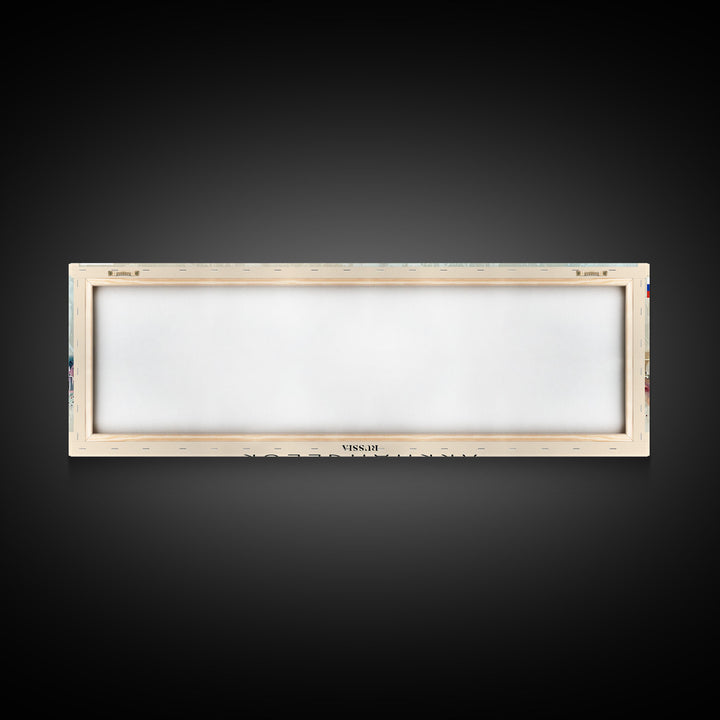 Arkhangelsk Russia Panoramic Travel Poster, Framed Canvas Print or Metal Wall Art, Travel Art, Home Decor, Panoramic Painting, Midcentury Art