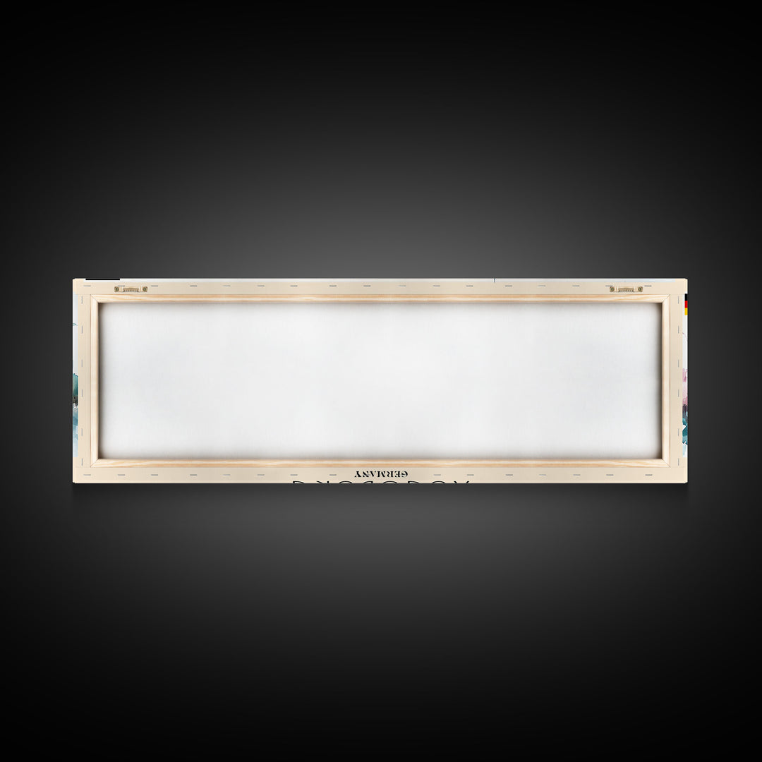 Augsburg Germany Panoramic Travel Poster, Framed Canvas Print or Metal Wall Art, Travel Art, Home Decor, Panoramic Painting, Midcentury Art