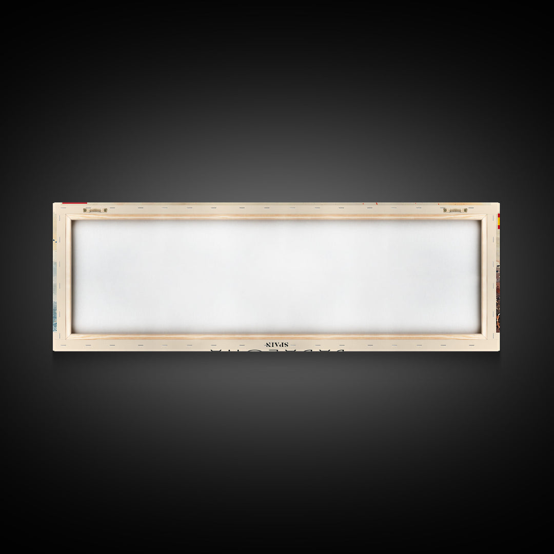 Badalona Spain Travel Print Wall Art, Panoramic City Art, Travel Art, Wall Decor, Vacation Gift, Framed Canvas Print Or Metal Art