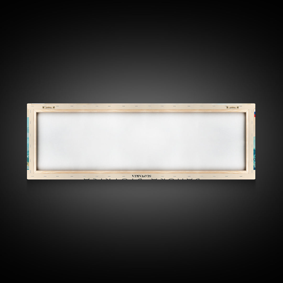 Banska Bystrica Slovakia Wall Art, Panoramic Travel Poster, Panoramic Framed Canvas Print, City Wall Art, Wall Hanging Home Decor, Travel Art