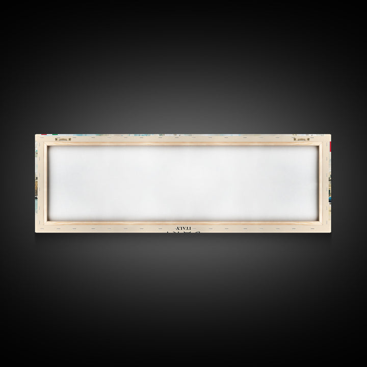 Bari Italy Panoramic Travel Poster, Framed Canvas Print or Metal Wall Art, Travel Art, Home Decor, Panoramic Painting, Midcentury Art