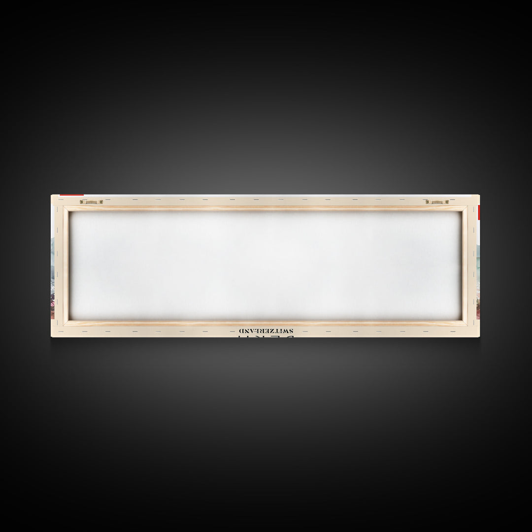 Bern Switzerland Travel Art, City Art, Framed Canvas Print or Metal Wall Art, Europe Travel Poster, Panoramic Wall Art, Extra Wide Wall Art