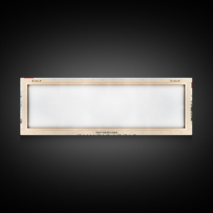 Biel Switzerland Wall Art, Panoramic Travel Poster, Panoramic Framed Canvas Print, City Wall Art, Wall Hanging Home Decor, Travel Art