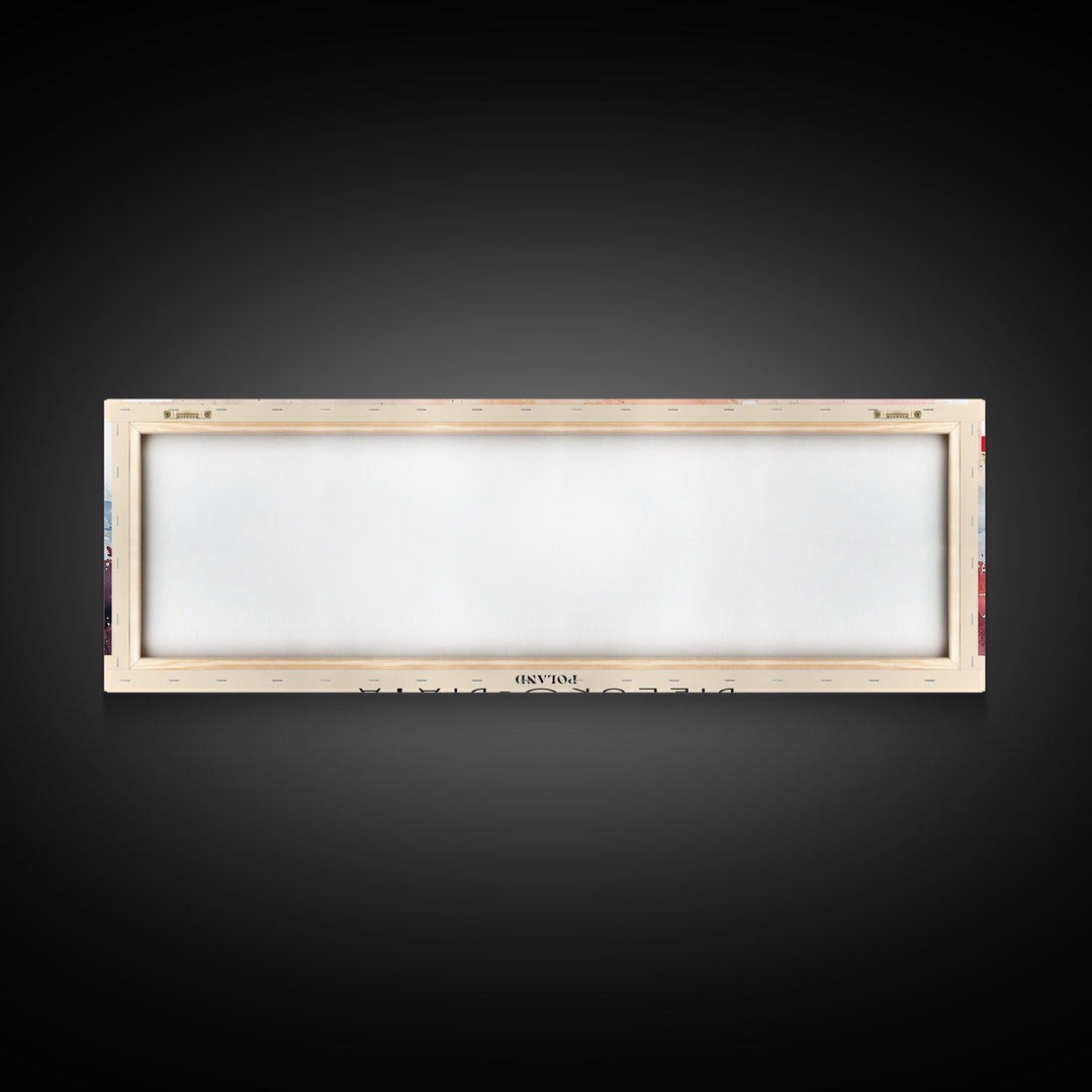 Bielsko Biala Poland Travel Art, City Art, Framed Canvas Print or Metal Wall Art, Europe Travel Poster, Panoramic Wall Art, Extra Wide Wall Art