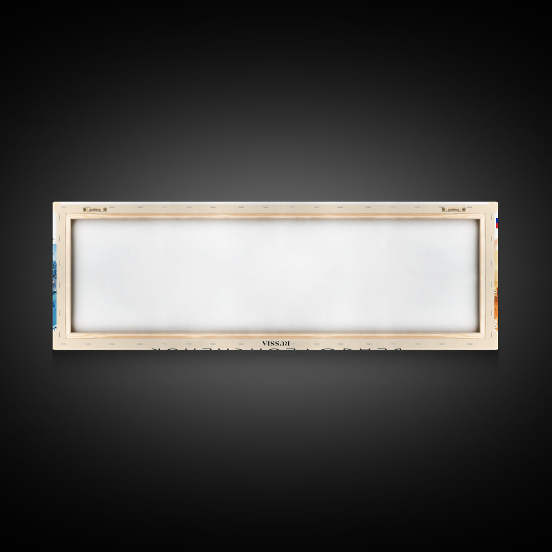 Blagoveshchensk Russia Travel Art, City Art, Framed Canvas Print or Metal Wall Art, Europe Travel Poster, Panoramic Wall Art, Extra Wide Wall Art