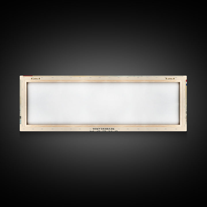 Breda Netherlands Panoramic Travel Poster, Framed Canvas Print or Metal Wall Art, Travel Art, Home Decor, Panoramic Painting, Midcentury Art