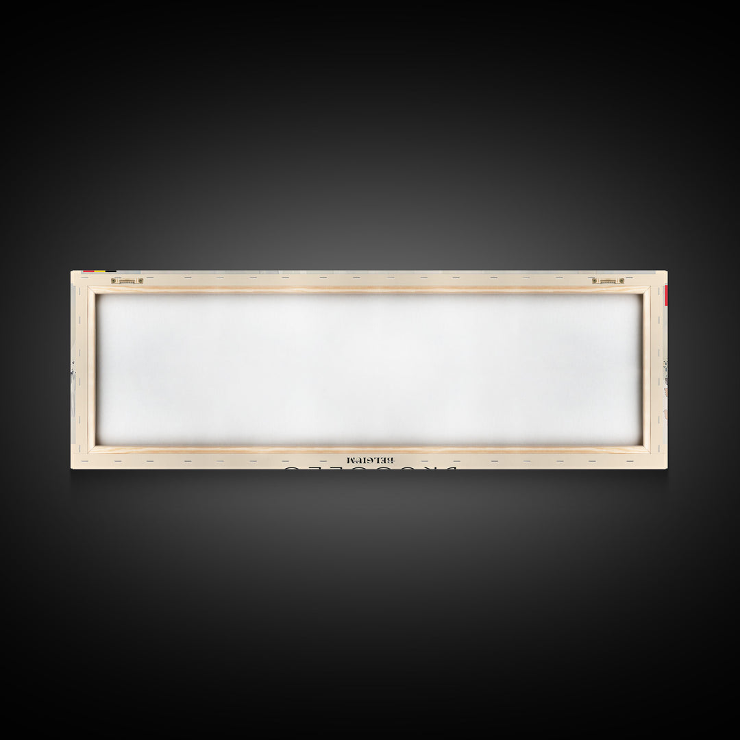 Brussels Belgium Panoramic Travel Poster, Framed Canvas Print or Metal Wall Art, Travel Art, Home Decor, Panoramic Painting, Midcentury Art