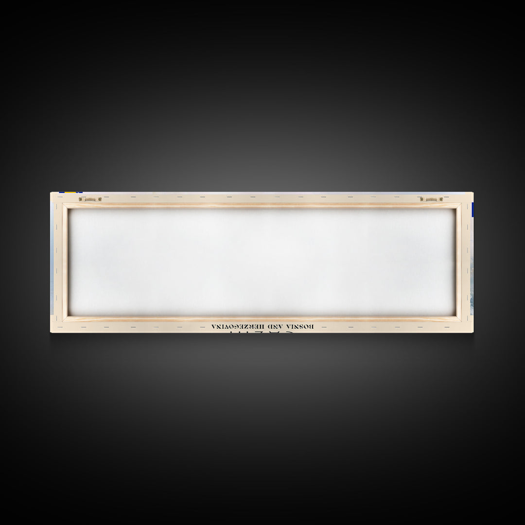 Cazin Bosnia Travel Art, City Art, Framed Canvas Print or Metal Wall Art, Europe Travel Poster, Panoramic Wall Art, Extra Wide Wall Art