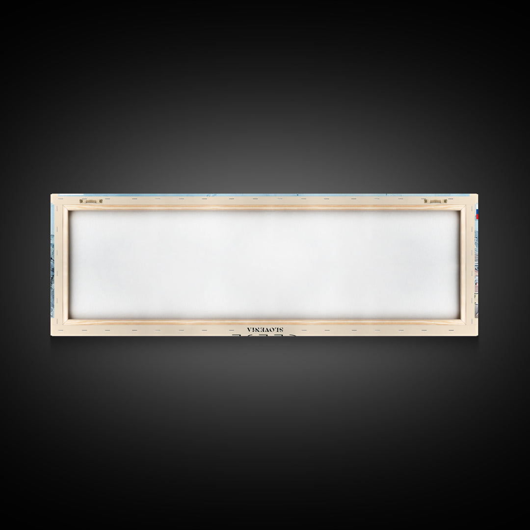 Celje Slovenia Panoramic Travel Poster, Framed Canvas Print or Metal Wall Art, Travel Art, Home Decor, Panoramic Painting, Midcentury Art