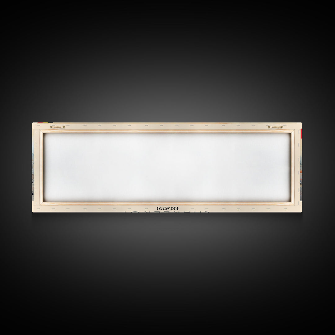 Charleroi Belgium Travel Print Wall Art, Panoramic City Art, Travel Art, Wall Decor, Vacation Gift, Framed Canvas Print Or Metal Art