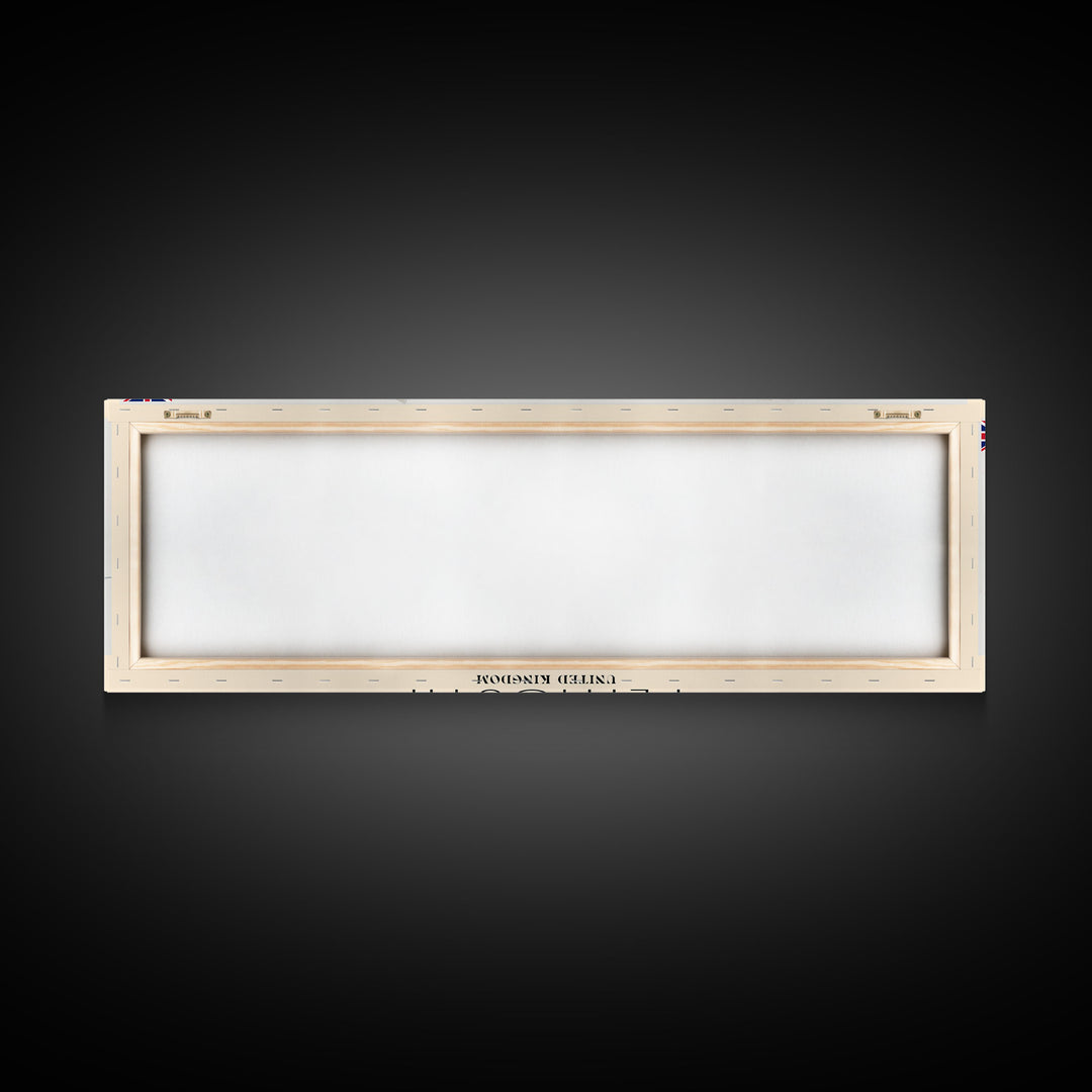 Plymouth United Kingdom Panoramic Travel Poster, Framed Canvas Print or Metal Wall Art, Travel Art, Home Decor, Panoramic Painting, Midcentury Art