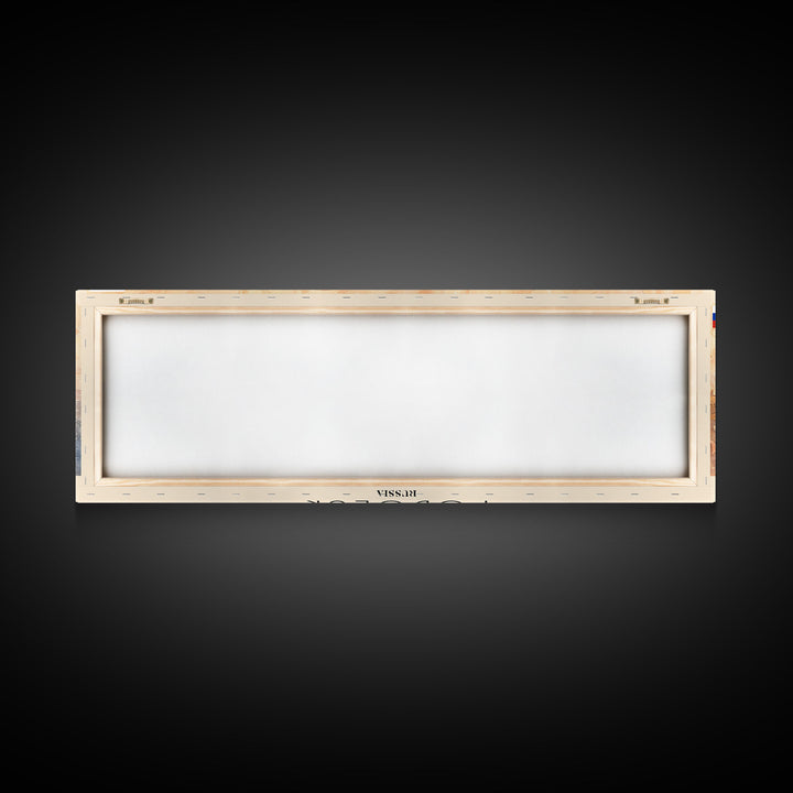 Podolsk Russia Panoramic Travel Poster, Framed Canvas Print or Metal Wall Art, Travel Art, Home Decor, Panoramic Painting, Midcentury Art