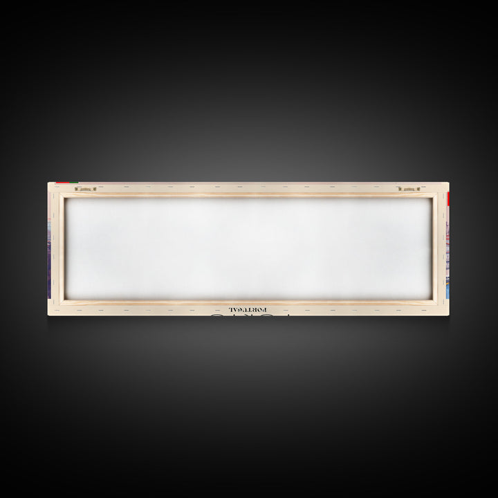 Porto Portugal Panoramic Travel Poster, Framed Canvas Print or Metal Wall Art, Travel Art, Home Decor, Panoramic Painting, Midcentury Art