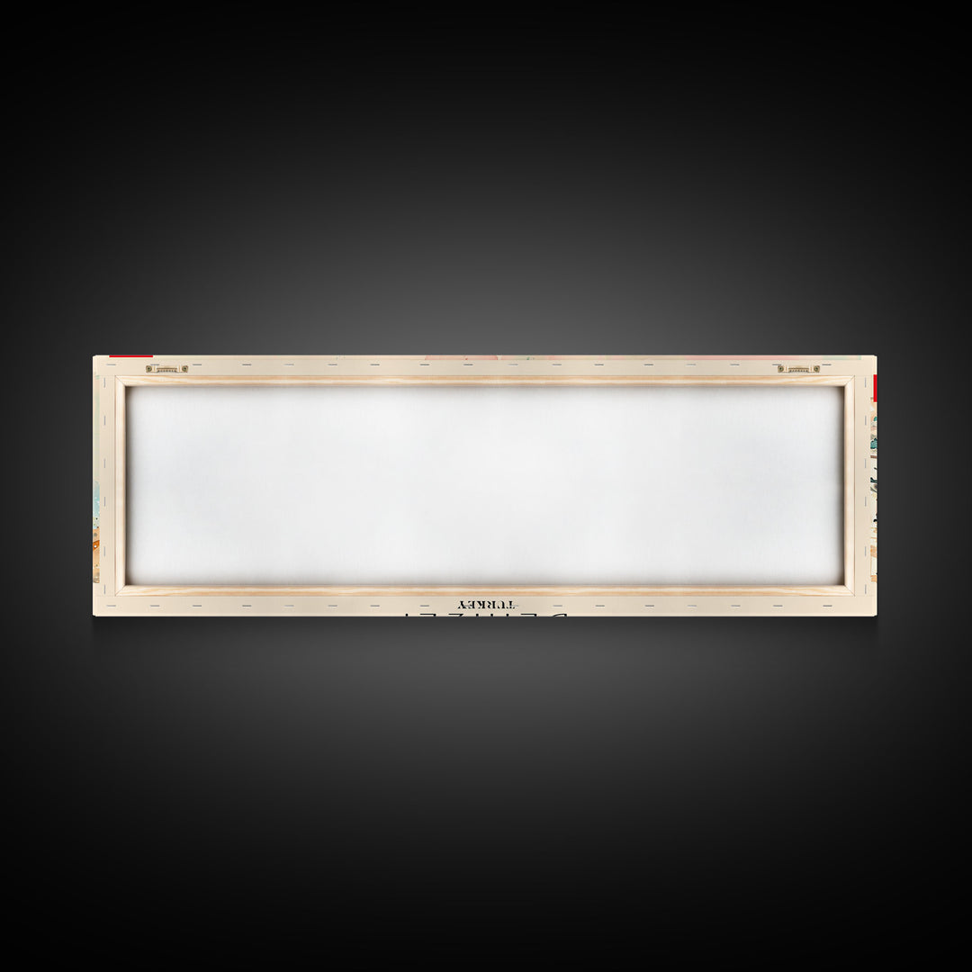 Denizli Turkey Wall Art, Panoramic Travel Poster, Panoramic Framed Canvas Print, City Wall Art, Wall Hanging Home Decor, Travel Art