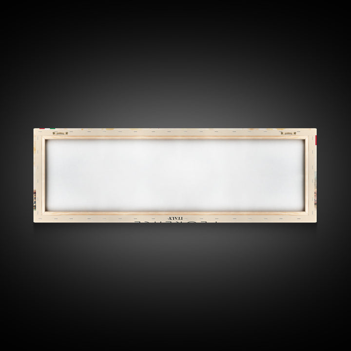 Florence Italy Panoramic Travel Poster, Framed Canvas Print or Metal Wall Art, Travel Art, Home Decor, Panoramic Painting, Midcentury Art