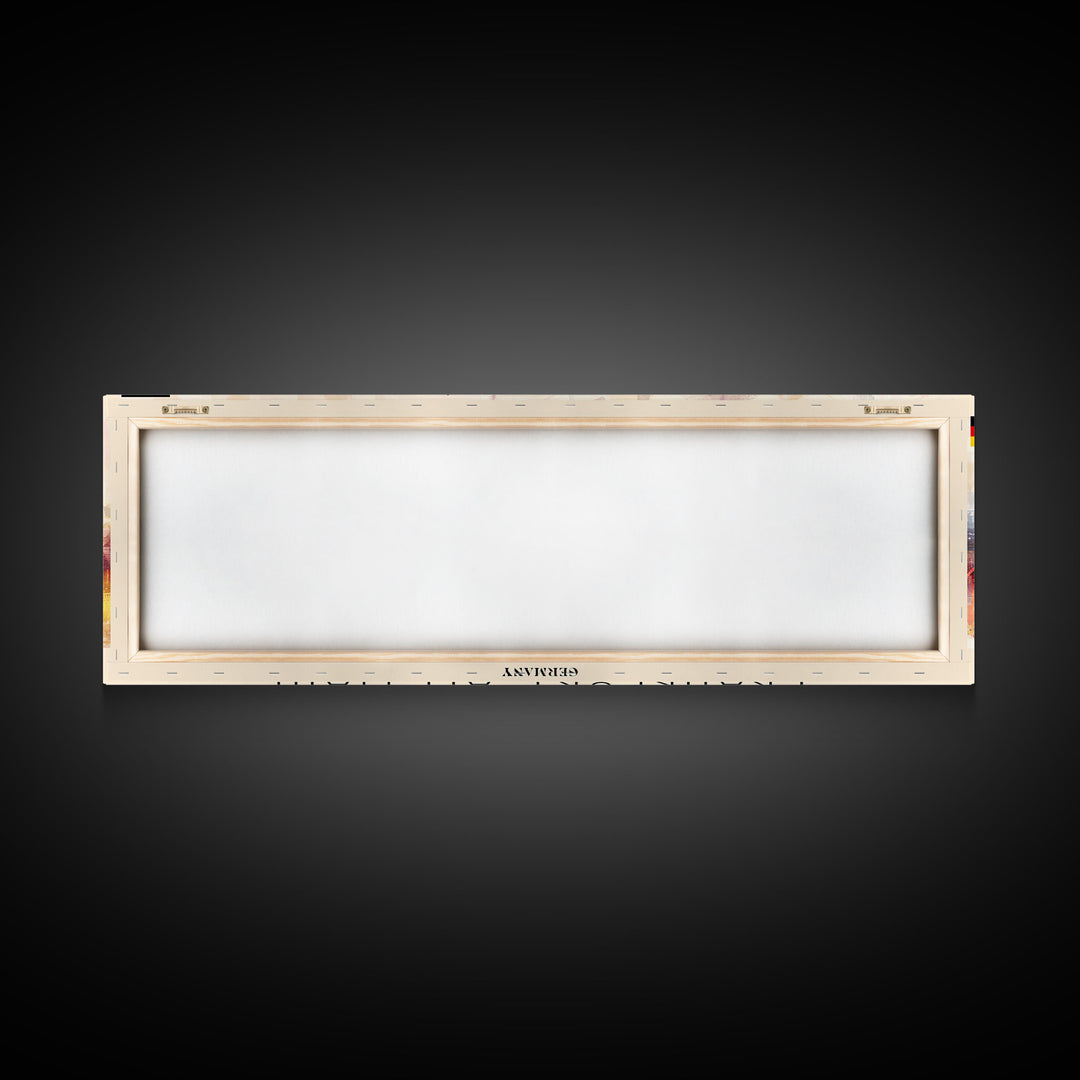 Frankfurt Germany Travel Print Wall Art, Panoramic City Art, Travel Art, Wall Decor, Vacation Gift, Framed Canvas Print Or Metal Art