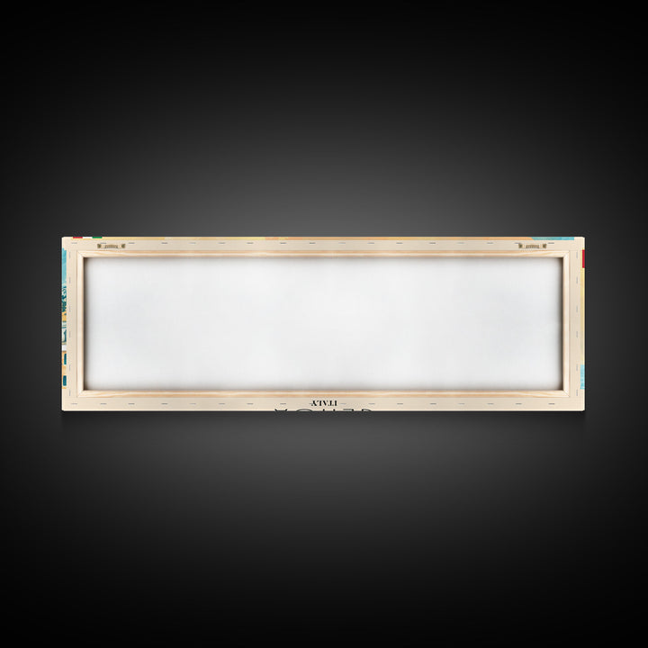 Genoa Italy Travel Art, City Art, Framed Canvas Print or Metal Wall Art, Europe Travel Poster, Panoramic Wall Art, Extra Wide Wall Art