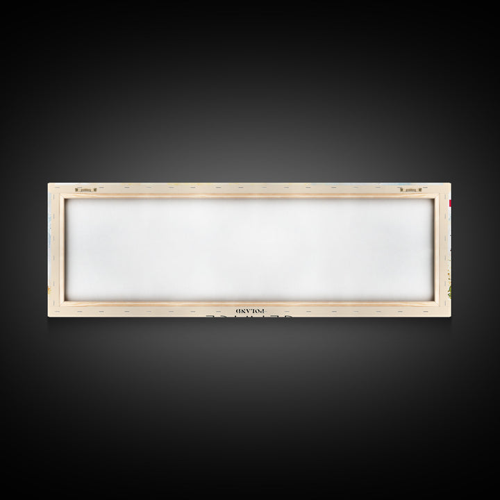 Gliwice Poland Panoramic Travel Poster, Framed Canvas Print or Metal Wall Art, Travel Art, Home Decor, Panoramic Painting, Midcentury Art