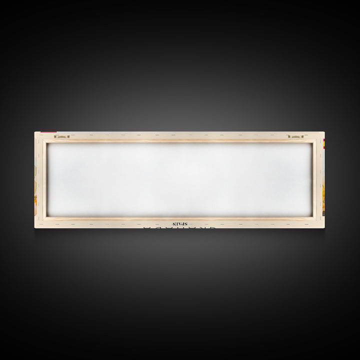 Granada Spain Panoramic Travel Poster, Framed Canvas Print or Metal Wall Art, Travel Art, Home Decor, Panoramic Painting, Midcentury Art