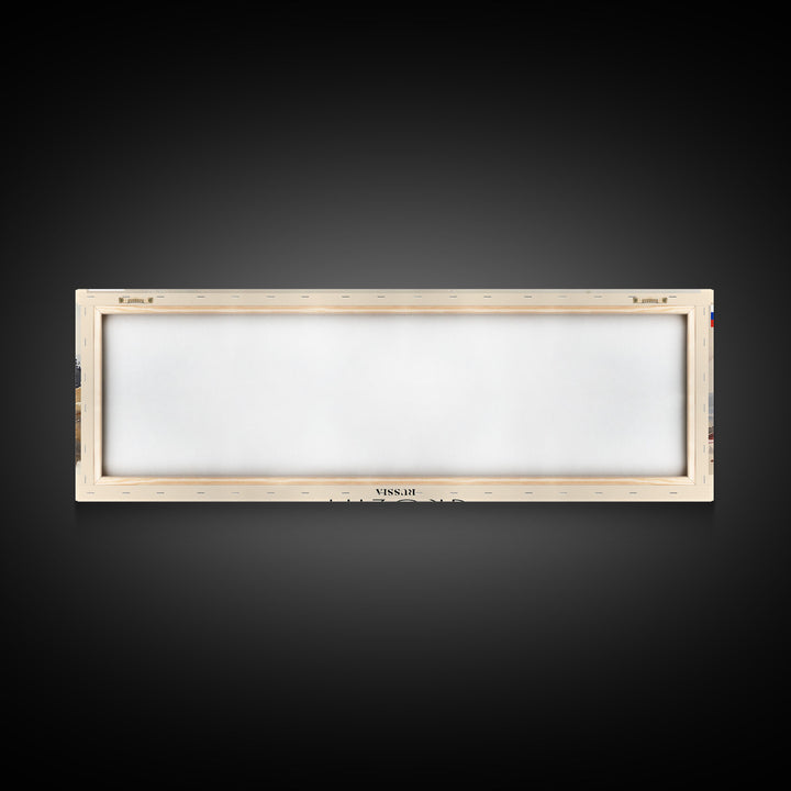 Grozny Russia Panoramic Travel Poster, Framed Canvas Print or Metal Wall Art, Travel Art, Home Decor, Panoramic Painting, Midcentury Art