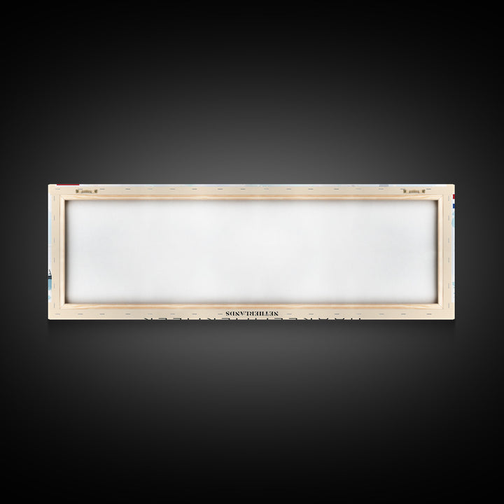 Haarlemmermeer Netherlands Panoramic Travel Poster, Framed Canvas Print or Metal Wall Art, Travel Art, Home Decor, Panoramic Painting, Midcentury Art