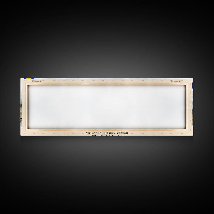 Ilida Bosnia Travel Art, City Art, Framed Canvas Print or Metal Wall Art, Europe Travel Poster, Panoramic Wall Art, Extra Wide Wall Art