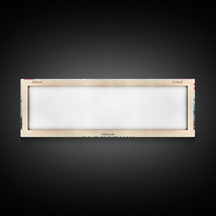 Innsbruck Austria Panoramic Travel Poster, Framed Canvas Print or Metal Wall Art, Travel Art, Home Decor, Panoramic Painting, Midcentury Art