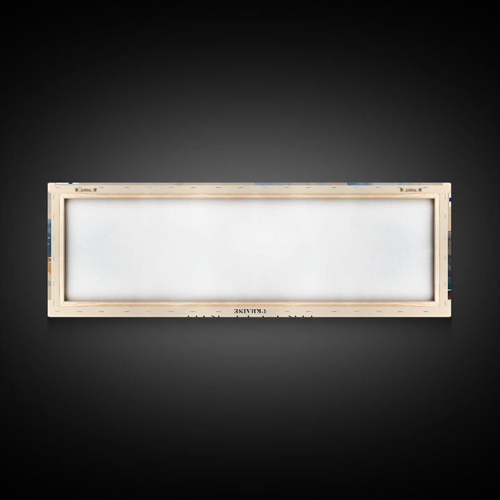 KryvyiRih Ukraine Panoramic Travel Poster, Framed Canvas Print or Metal Wall Art, Travel Art, Home Decor, Panoramic Painting, Midcentury Art