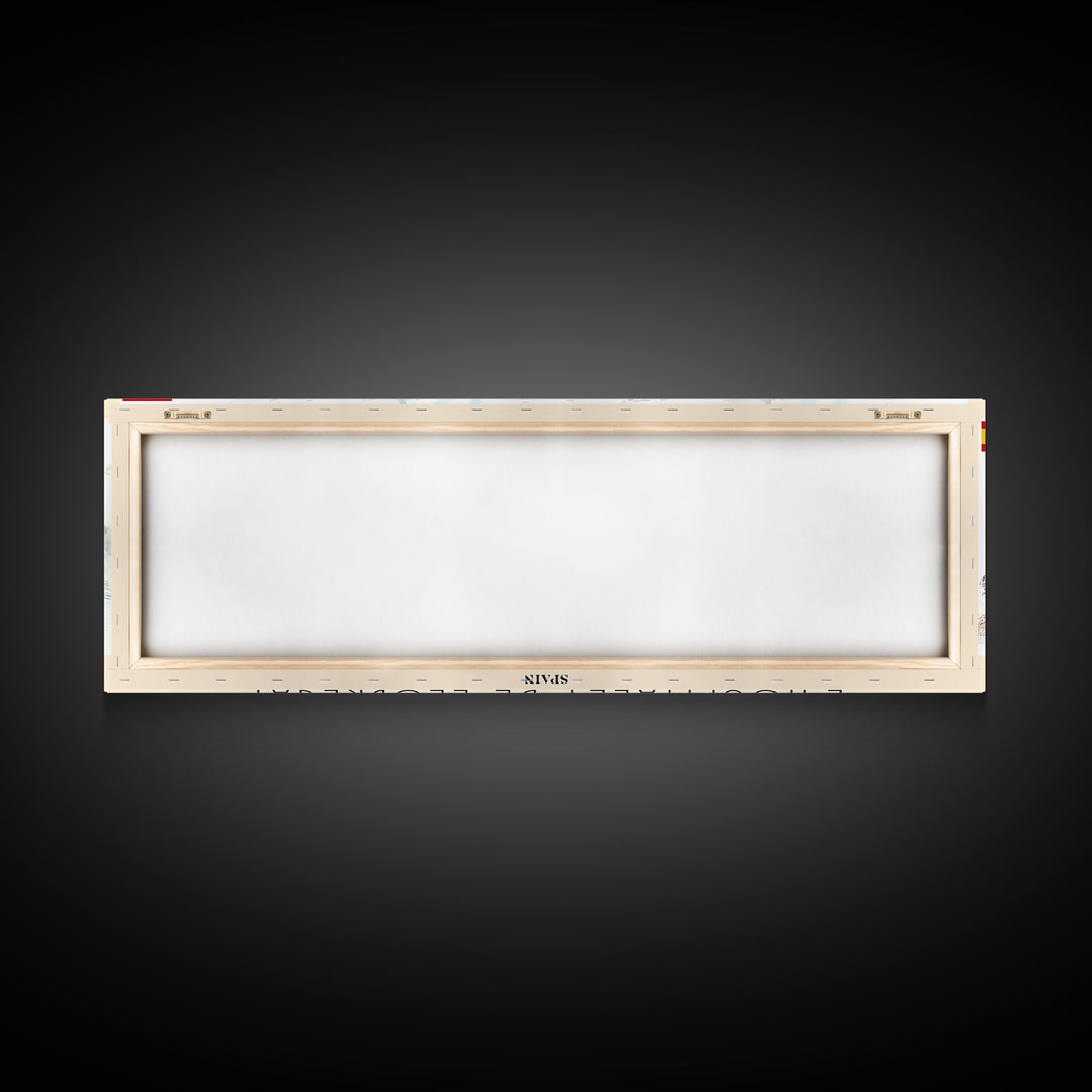 Le Hospitalet de Llobregat Spain Travel Print Wall Art, Panoramic City Art, Travel Art, Wall Decor, Vacation Gift, Framed Canvas Print Or Metal Art