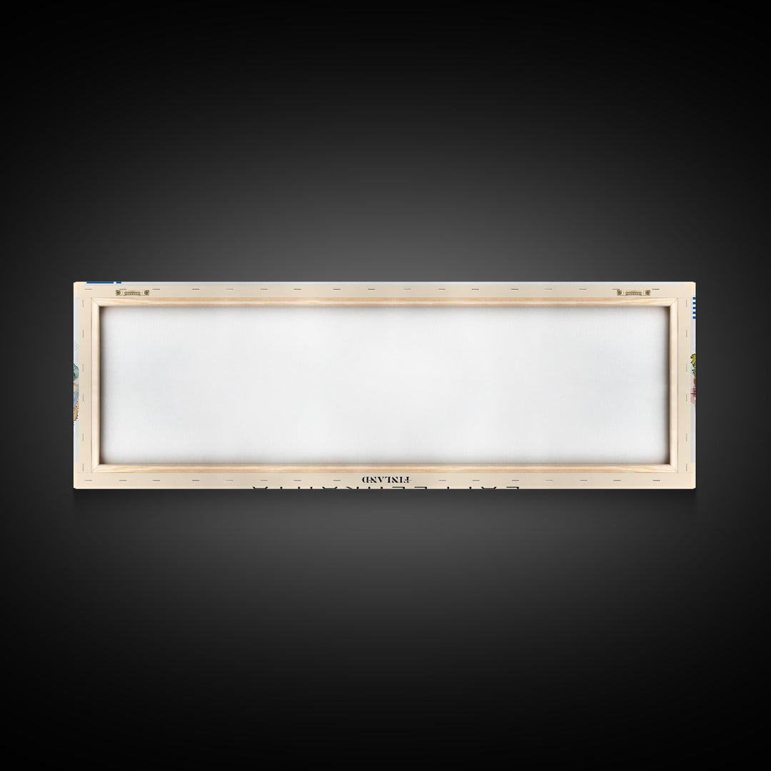 Lappeenranta Finland Panoramic Travel Poster, Framed Canvas Print or Metal Wall Art, Travel Art, Home Decor, Panoramic Painting, Midcentury Art
