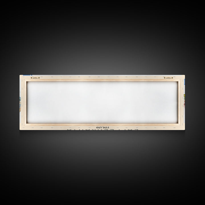 Lappeenranta Finland Panoramic Travel Poster, Framed Canvas Print or Metal Wall Art, Travel Art, Home Decor, Panoramic Painting, Midcentury Art