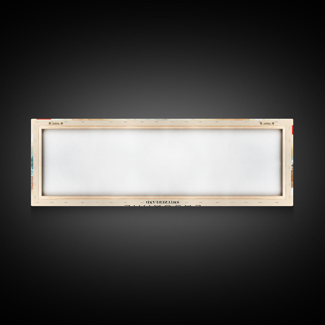 Lausanne Switzerland Travel Print Wall Art, Panoramic City Art, Travel Art, Wall Decor, Vacation Gift, Framed Canvas Print Or Metal Art