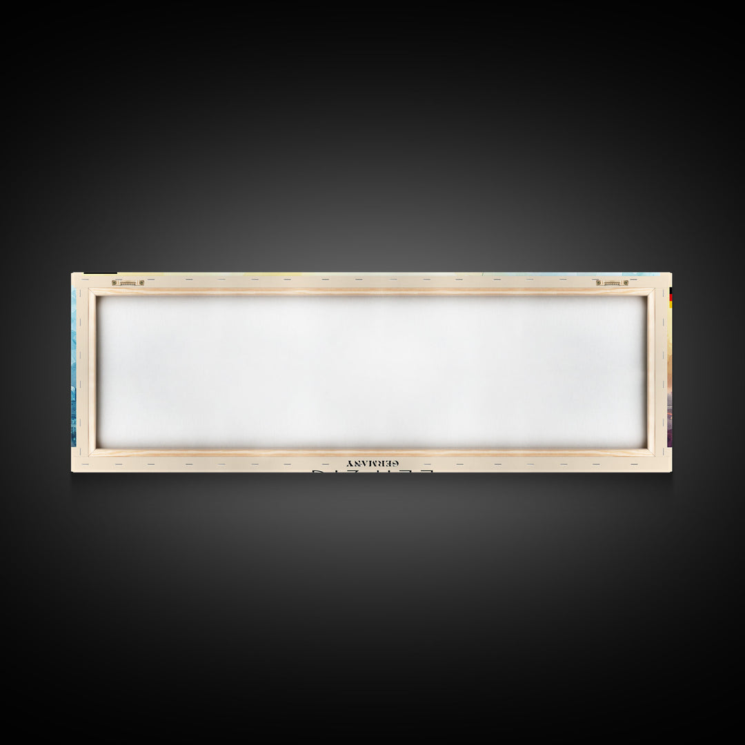 Leipzig Germany Travel Art, City Art, Framed Canvas Print or Metal Wall Art, Europe Travel Poster, Panoramic Wall Art, Extra Wide Wall Art