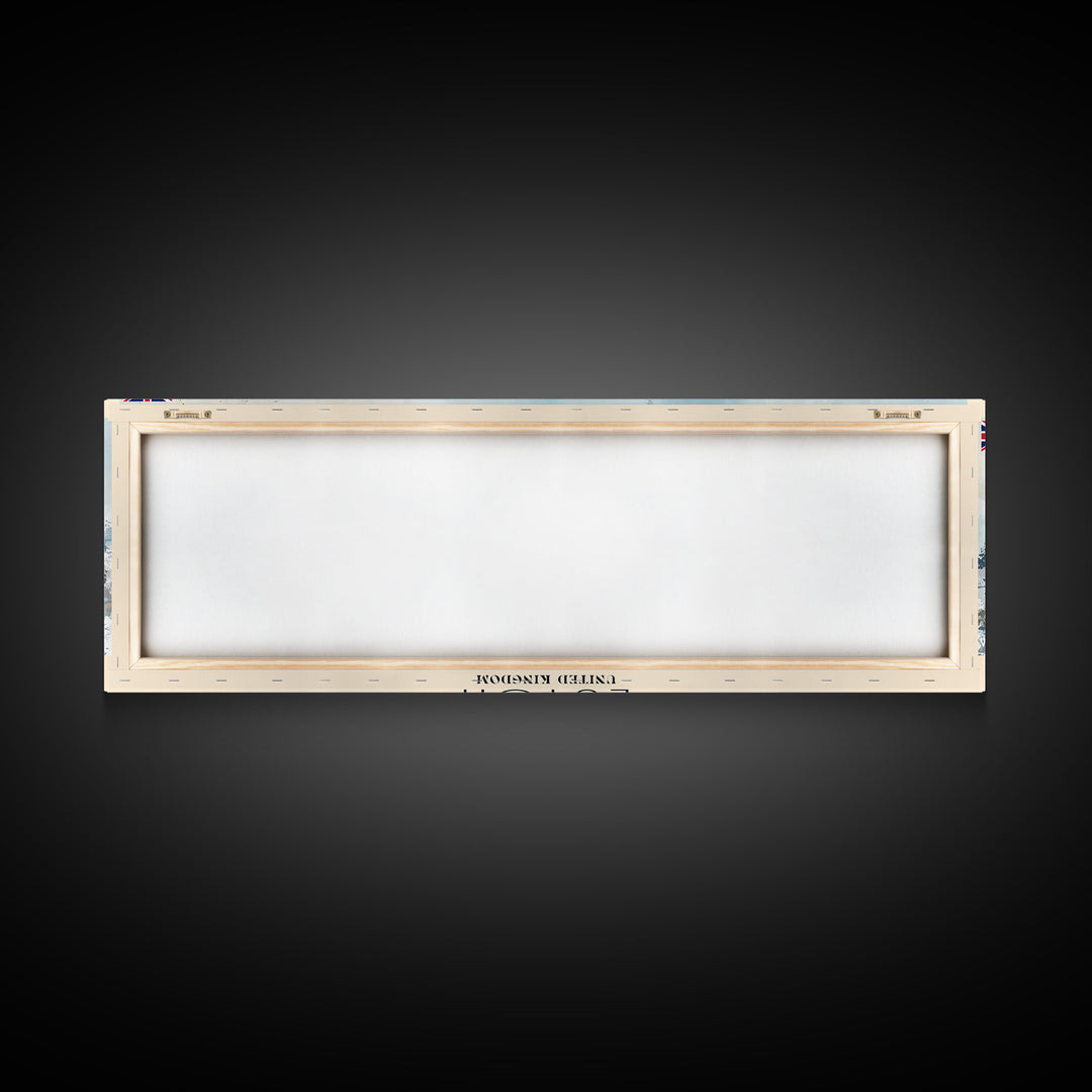 Luton United Kingdom Travel Art, City Art, Framed Canvas Print or Metal Wall Art, Europe Travel Poster, Panoramic Wall Art, Extra Wide Wall Art