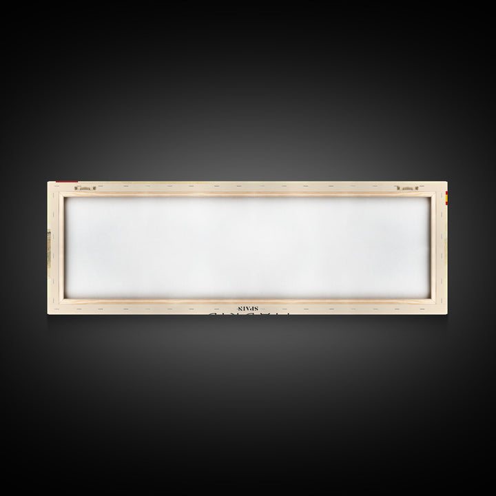 Madrid Spain Panoramic Travel Poster, Framed Canvas Print or Metal Wall Art, Travel Art, Home Decor, Panoramic Painting, Midcentury Art