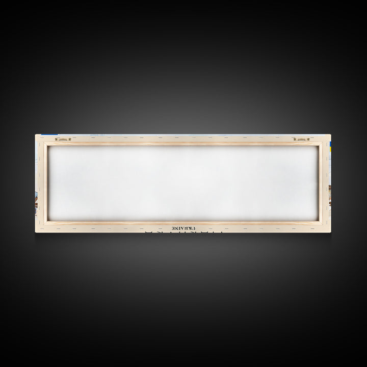 Makiivka Ukraine Panoramic Travel Poster, Framed Canvas Print or Metal Wall Art, Travel Art, Home Decor, Panoramic Painting, Midcentury Art