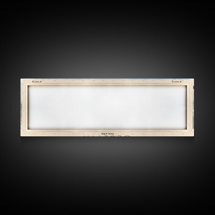 Olsztyn Poland Panoramic Travel Poster, Framed Canvas Print or Metal Wall Art, Travel Art, Home Decor, Panoramic Painting, Midcentury Art