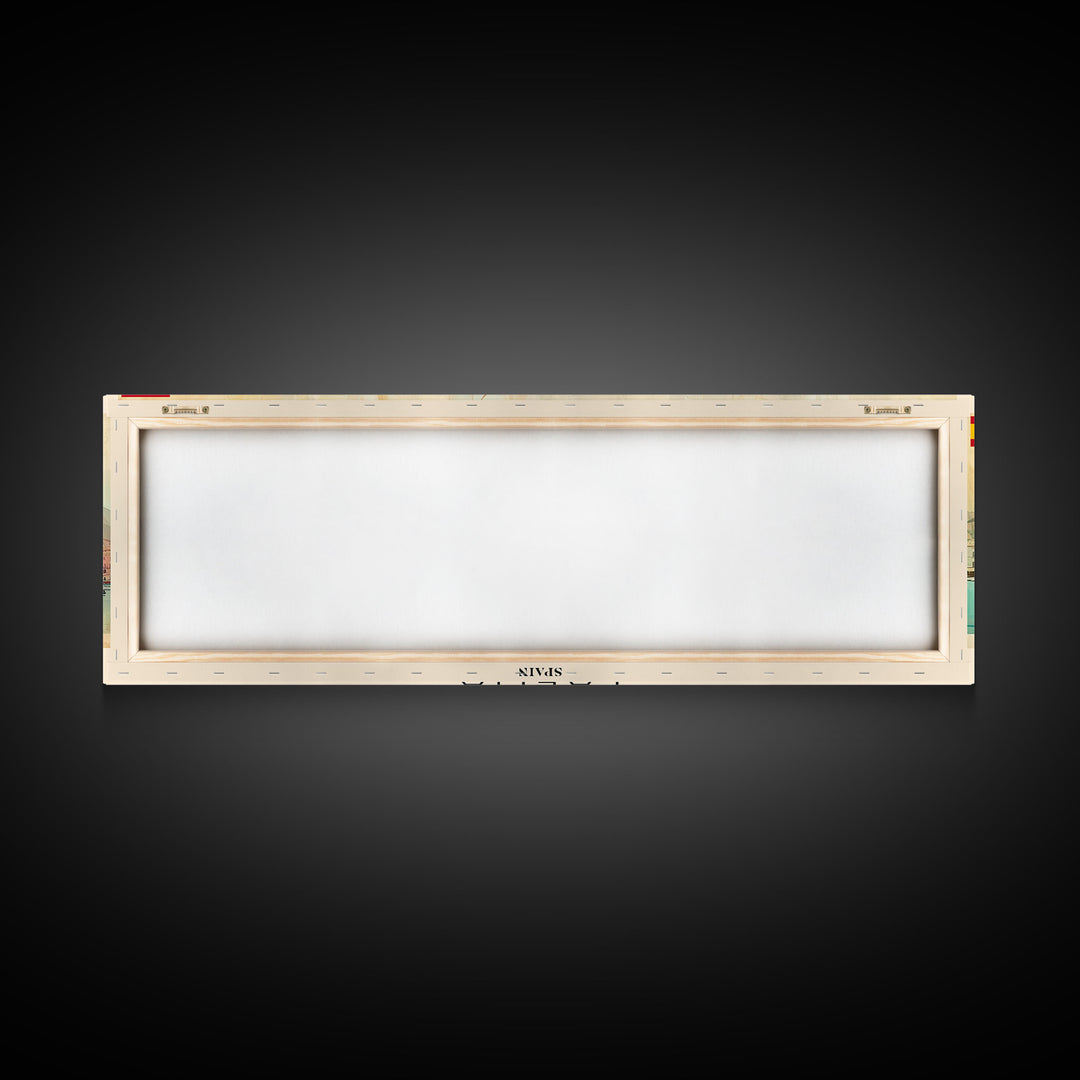 Palma Spain Travel Art, City Art, Framed Canvas Print or Metal Wall Art, Europe Travel Poster, Panoramic Wall Art, Extra Wide Wall Art