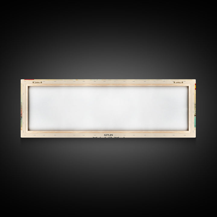 Palma Spain Travel Art, City Art, Framed Canvas Print or Metal Wall Art, Europe Travel Poster, Panoramic Wall Art, Extra Wide Wall Art