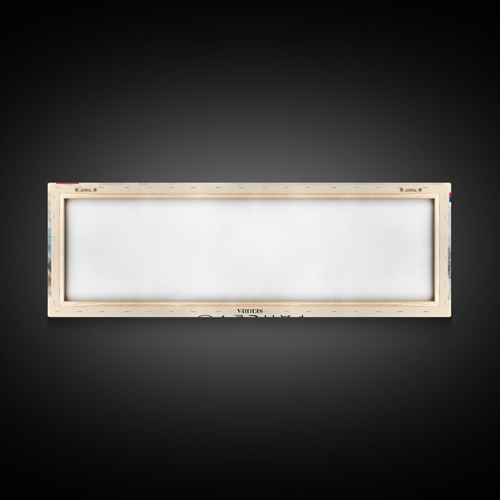 Panevo Serbia Wall Art, Panoramic Travel Poster, Panoramic Framed Canvas Print, City Wall Art, Wall Hanging Home Decor, Travel Art