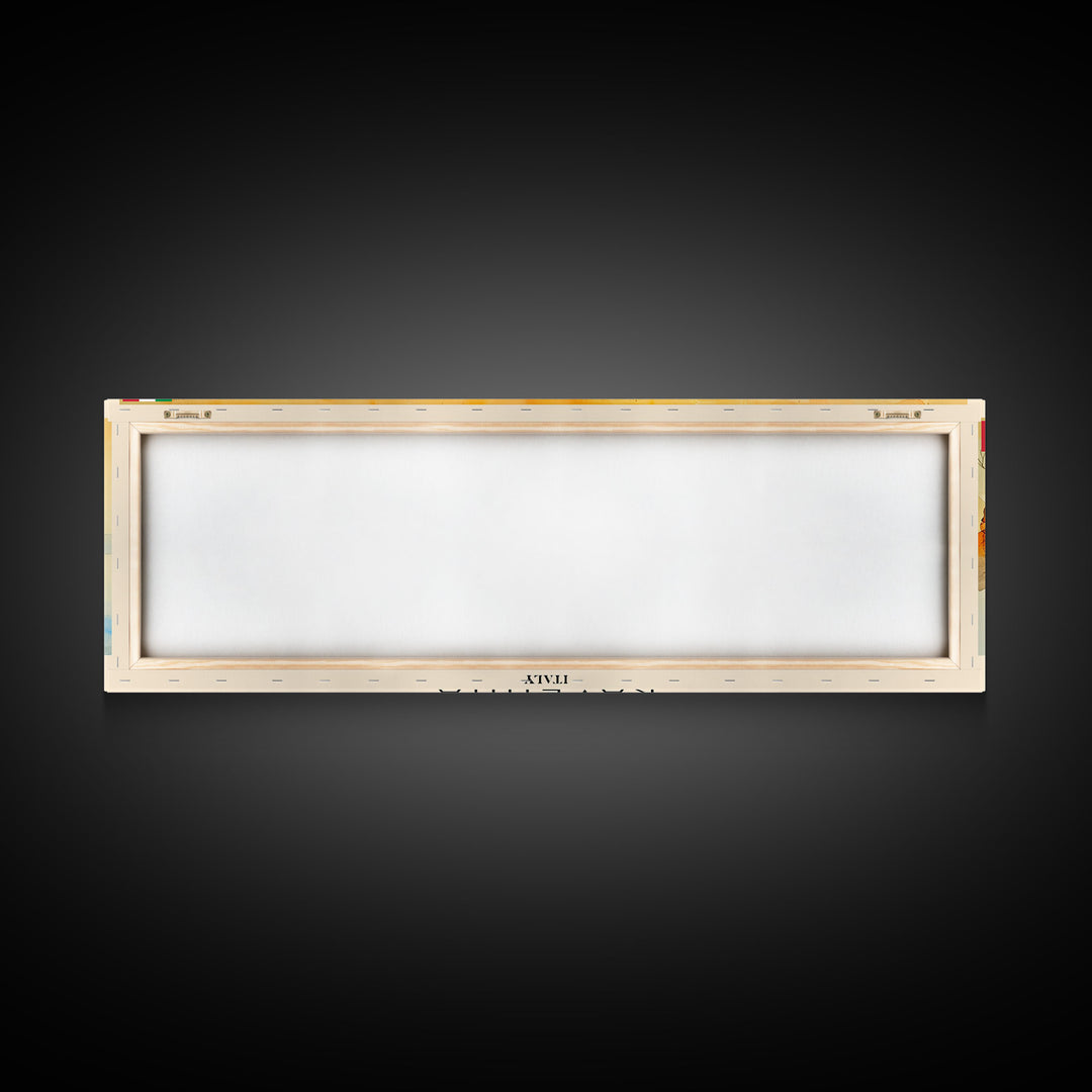 Ravenna Italy Panoramic Travel Poster, Framed Canvas Print or Metal Wall Art, Travel Art, Home Decor, Panoramic Painting, Midcentury Art