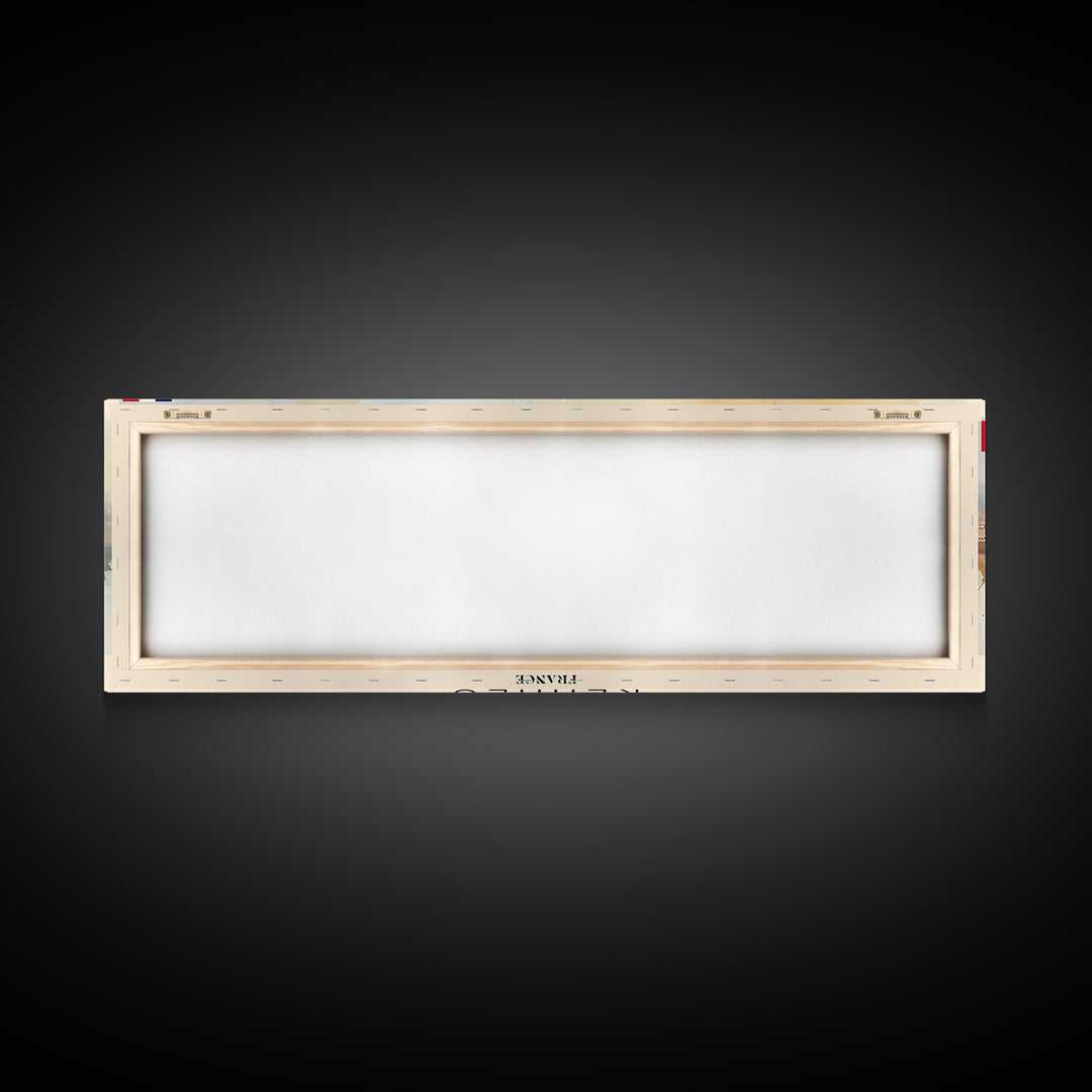 Rennes France Panoramic Travel Poster, Framed Canvas Print or Metal Wall Art, Travel Art, Home Decor, Panoramic Painting, Midcentury Art