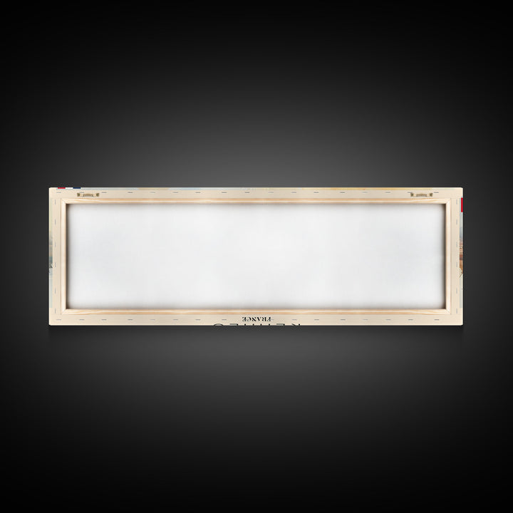 Rennes France Panoramic Travel Poster, Framed Canvas Print or Metal Wall Art, Travel Art, Home Decor, Panoramic Painting, Midcentury Art