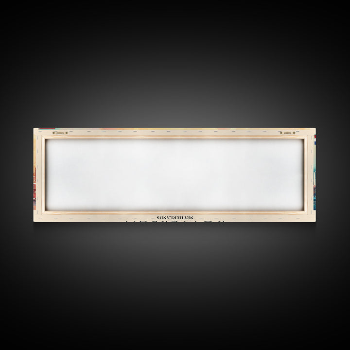 Rotterdam Netherlands Wall Art, Panoramic Travel Poster, Panoramic Framed Canvas Print, City Wall Art, Wall Hanging Home Decor, Travel Art