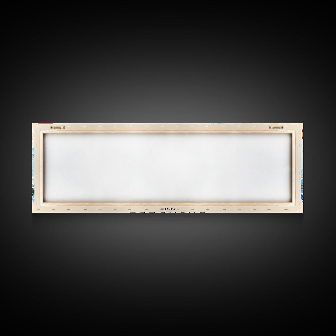 Sabadell Spain Travel Print Wall Art, Panoramic City Art, Travel Art, Wall Decor, Vacation Gift, Framed Canvas Print Or Metal Art