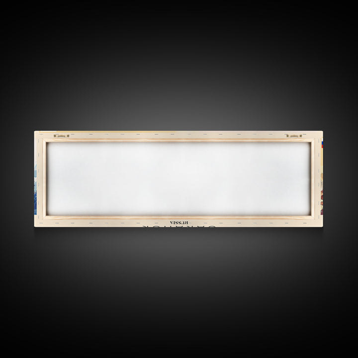 Saransk Russia Panoramic Travel Poster, Framed Canvas Print or Metal Wall Art, Travel Art, Home Decor, Panoramic Painting, Midcentury Art