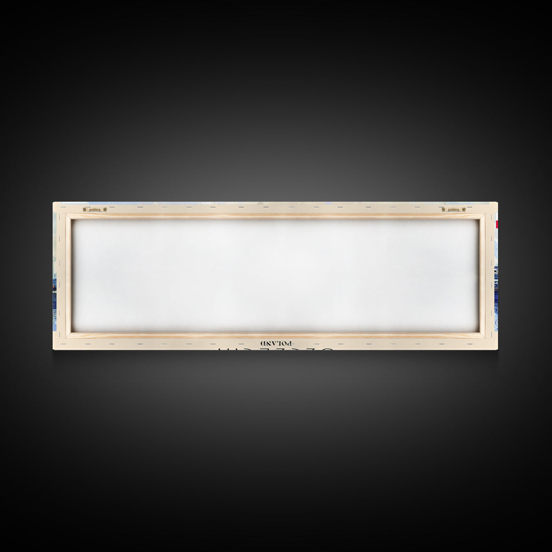 Szczecin Poland Travel Print Wall Art, Panoramic City Art, Travel Art, Wall Decor, Vacation Gift, Framed Canvas Print Or Metal Art