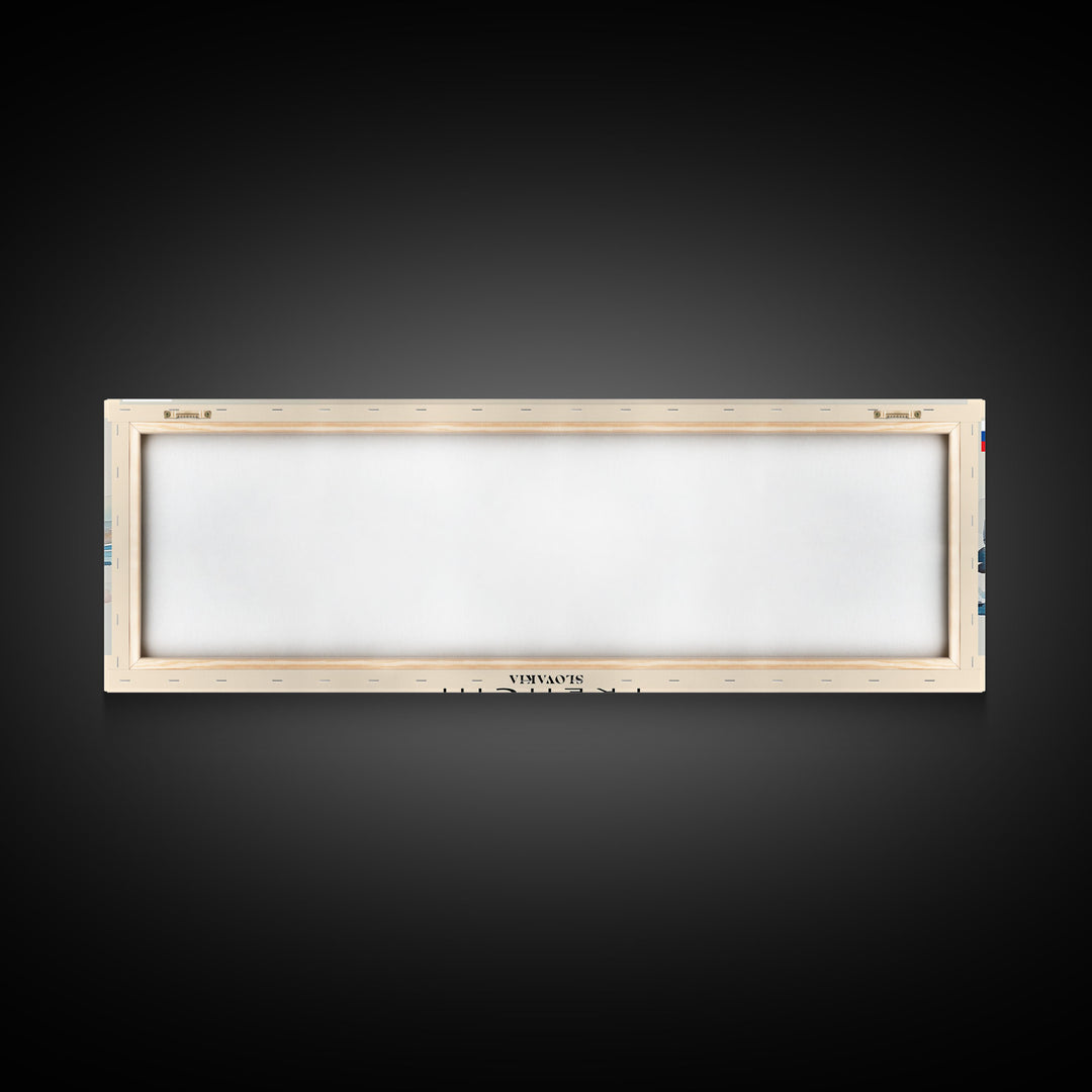 Trencin Slovakia Travel Art, City Art, Framed Canvas Print or Metal Wall Art, Europe Travel Poster, Panoramic Wall Art, Extra Wide Wall Art