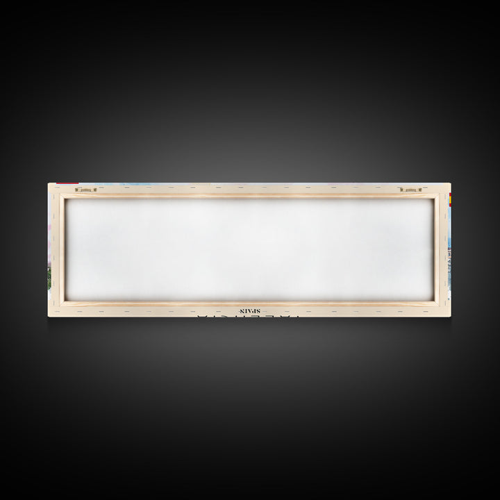 Valencia Spain Travel Art, City Art, Framed Canvas Print or Metal Wall Art, Europe Travel Poster, Panoramic Wall Art, Extra Wide Wall Art